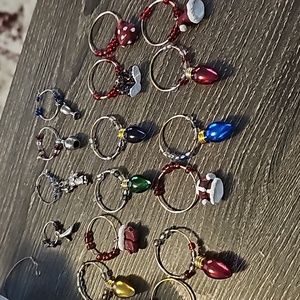 Lot of  16  For Sale Christmas Wine Glass Charms